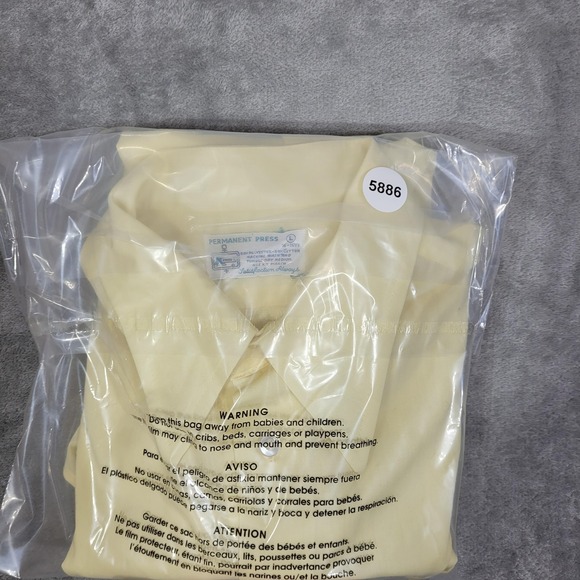 Vintage Kmart Shirt Mens Large Permanent Press Button Up 50/50 Poly Cotton 70s - Picture 7 of 7